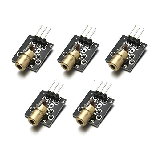 Product Cover DEVMO 5PCS 5V Sensor Module Board Compatible with Arduino AVR PIC KY-008 Laser Transmitter Wave Length 650 nm
