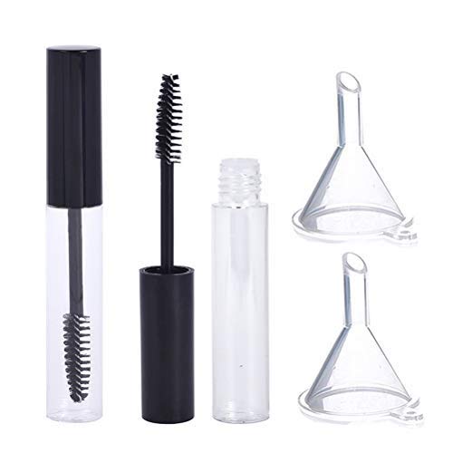 Product Cover Pengxiaomei 2pcs 10ml Empty Mascara Tube with Eyelash Wand, Eyelash Cream Mascara Container Bottle with Funnels Transfer Pipettes