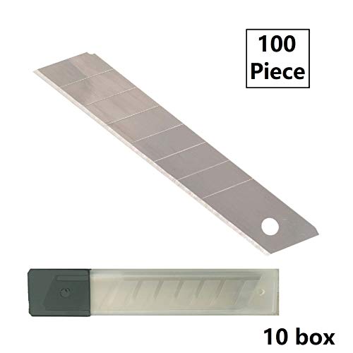 Product Cover 18mm Snap-Off Retractable Replacement Utility Knife Blade Trim Cut 100 Pack