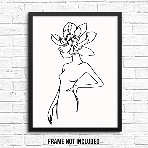 Product Cover Sincerely, Not Modern Abstract Woman's Body Shape Silhouette Wall Decor Art Print Poster - 11