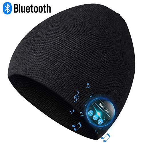 Product Cover EverPlus Bluetooth Beanie Mens Gifts,Bluetooth Hat,Headphones Beanie Black