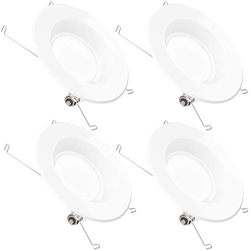 Product Cover Sunco Lighting 4 Pack 5/6 Inch LED Recessed Downlight, Smooth Trim, Dimmable, 13W=75W, 965 LM, 3000K Warm White, Damp Rated, Simple Retrofit Installation - UL + Energy Star