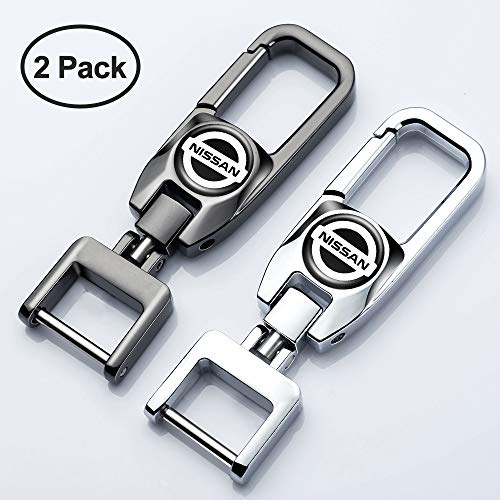Product Cover HEY KAULOR Car Logo Key Chain Key Ring for Nissan Business Gift Birthday Present for Men and Woman Pack of 2 ...