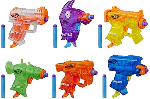 Product Cover NERF Fortnite Micro Ice Storm Collection -- Includes 6 Microshots Blasters & 12 Official Elite Darts -- for Youth, Teens, Adults