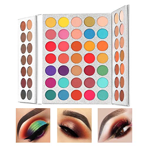 Product Cover Beauty Glazed Eyeshadow Palette Highly Pigmented Makeup Palettes 63 Colors Shimmer and Matte Cosmetics Professional Makeup Palettes Cream Powder Great for Beginners