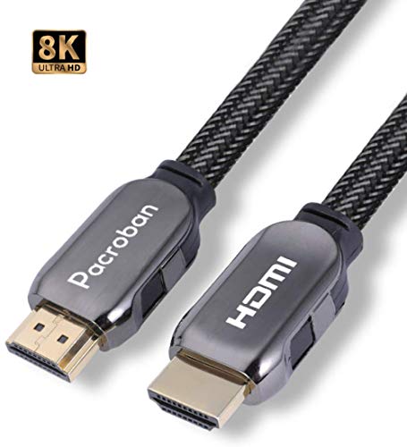 Product Cover Pacroban 8K HDMI 2.1 Cable (6ft) Supports 48Gbps Ultra High Speed, 10K 8K 5K 4K at 120Hz 60Hz, Dynamic HDR & Dolby Atmos