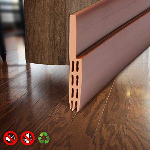 Product Cover METRENO Air Gap Waterproof Gel Self-Adhesive Rubber Window/Door Shield Weather-Strip Tape for Cockroach Insect Bugs Stopper (1 m, Brown)