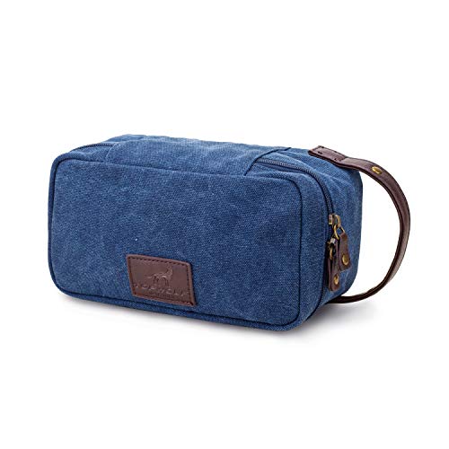 Product Cover Toiletry Bag for Men Canvas Artificial Leather Trimming Make Up Bag