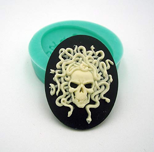 Product Cover F S Brand Silicone Mold Medusa Skull Cameo Flexible for Crafts, Jewelry, Resin, Scrapbooking, Polymer Clay