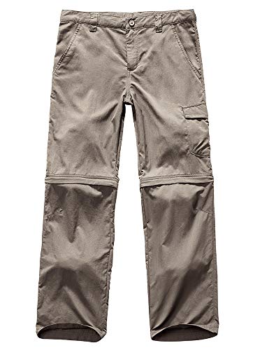 Product Cover Kids Boy's Cargo Pants-Youth Outdoor Waterproof Hiking Camping Fishing Trail Zip Off Trousers #9011 Khaki-M