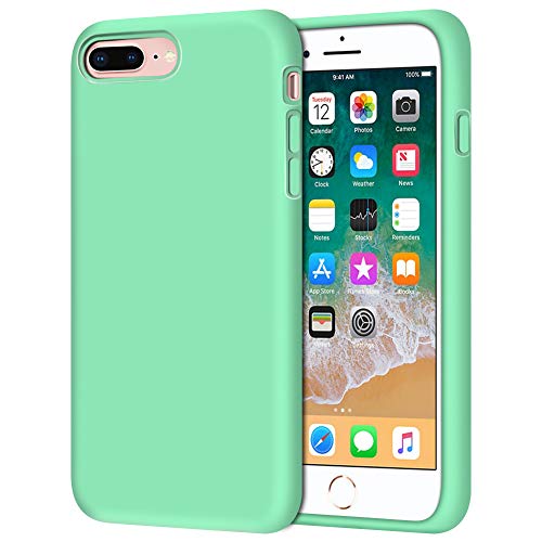 Product Cover iPhone 8 Plus Case, iPhone 7 Plus Case, Anuck Soft Silicone Gel Rubber Bumper Case Microfiber Lining Hard Shell Shockproof Full-Body Protective Case Cover for iPhone 7 Plus /8 Plus 5.5