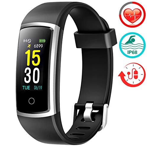 Product Cover Fitness Tracker With Blood Pressure HR Monitor - 2019 Upgraded FITFORT Activity Tracker Watch With Heart Rate Color Monitor IP68 Pedometer Calorie Counter and 14 Sports Tracking for Women Kids Men