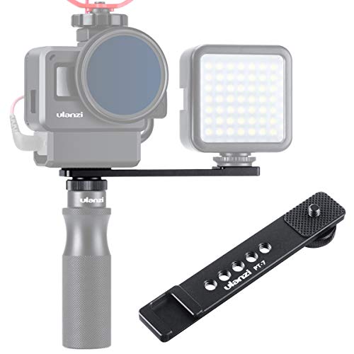 Product Cover ULANZI PT-7 Cold Shoe Bracket Adjustable Microphone Extension Bar Plate for Mic LED Video Light w 1/4'' Screw for iPhone Samsung Smartphone Sony Canon Cameras Gopro 8 7 6 Vlogging Setup Accessories