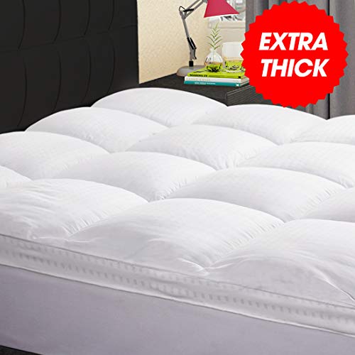 Product Cover KARRISM Extra Thick Mattress Topper(California King), Cooling Mattress Pad Cover Topper, 400TC Cotton Pillow Top (8-21Inch Deep Pocket)