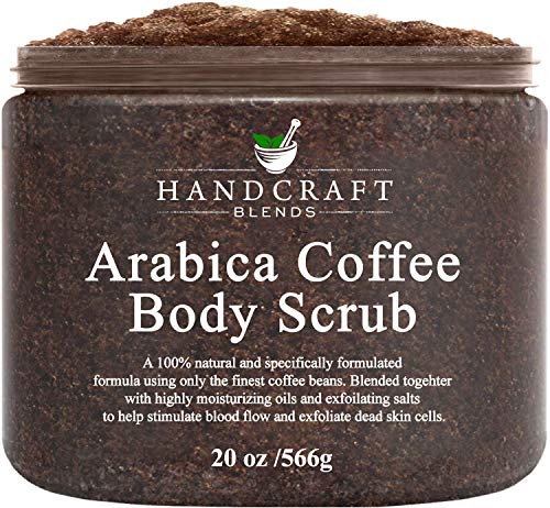 Product Cover Handcraft Arabica Coffee Body Scrub and Facial Scrub - All Natural with Organic Ingredients - for Stretch Marks, Acne, Powerful Anti Cellulite Remover and Spider Veins - 20 oz
