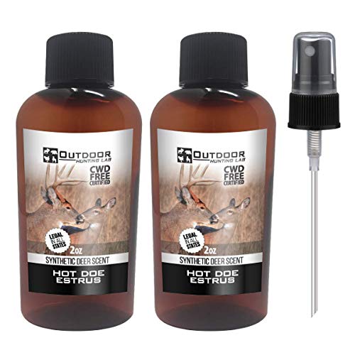 Product Cover Outdoor Hunting Lab Doe in Estrus Heat Synthetic Urine - Deer Attractant Scent Buck Lure for Whitetail Deer Hunting