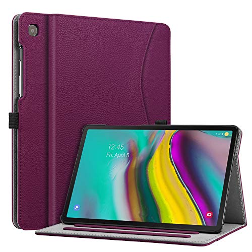 Product Cover Fintie Case for Samsung Galaxy Tab S5e 10.5 2019 Model SM-T720(Wi-Fi) SM-T725(LTE) SM-T727(Verizon/Sprint), Multi-Angle Viewing Stand Cover with Packet Auto Sleep Wake Feature, Purple