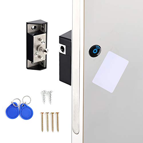 Product Cover Lawei Electronic Cabinet Lock Kit Set with RFID Card and Tag Entry - Hidden DIY Locks for for Wooden Cabinet Drawer Locker