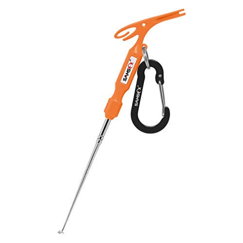 Product Cover SAMSFX Fishing Loop Tyer and Quick Knot Tool Fishing Hook Remover Tools (Orange Handle)