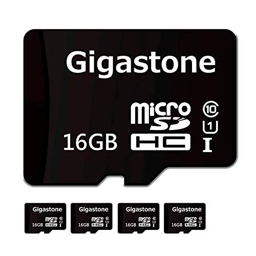 Product Cover Gigastone Micro SD Card 16GB 5-Pack Micro SDHC U1 C10 High Speed Memory Card Class10 UHS-I