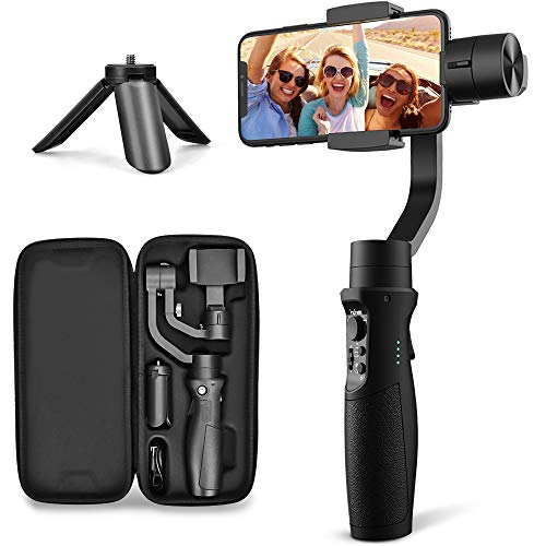 Product Cover 3-Axis Gimbal Stabilizer for iPhone X XR XS Smartphone Vlog Youtuber Live Video Record with Sport Inception Mode Face Object Tracking Motion Time-Lapse - Hohem Isteady Mobile Plus (Upgraded New)