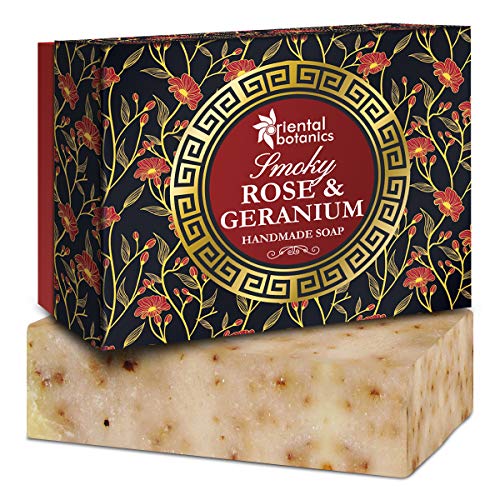Product Cover Oriental Botanics Smoky Rose & Geranium Handmade Luxury Soap 125g