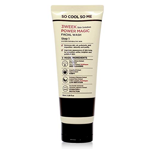 Product Cover SO COOL SO ME 3 Week Skin Solution, Acne Face Wash Men, Power Magic Facial Wash [165 ml/5.57 fl oz]