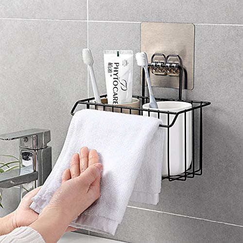Product Cover GETKO WITH DEVICE Stainless Steel Wall Hanging Bathroom Shower Caddy Basket Shelf for Bathroom Sink Sponge Holder, Shampoo, Conditioner, Liquid and Toothbrush Holder with Kitchen Towel Rack Stand