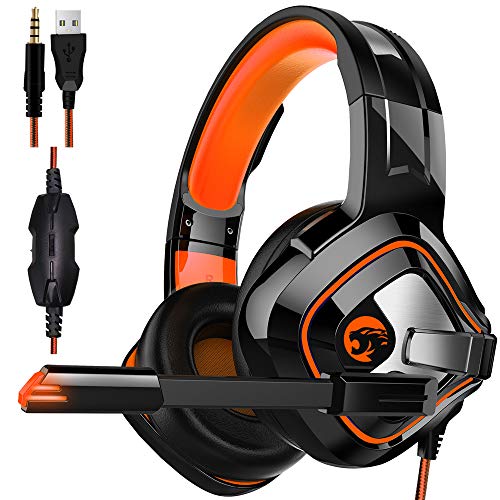 Product Cover Gaming Headset,Proslife Game Headphones with LED Lighting 3.5mm Surround Sound Noise Cancelling Microphone for Laptop, Desktop, MAC, Xbox, PS4, Phone Tablet
