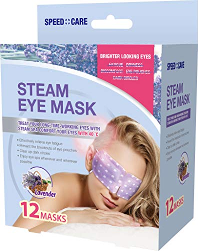 Product Cover SPEED CARE Lavendar Scented Steam Warm Eye Mask, Stress Relieve 12 Masks in a box Sleep Eye Mask for Tired Dry Puffy Eyes Reduce Dark Circles