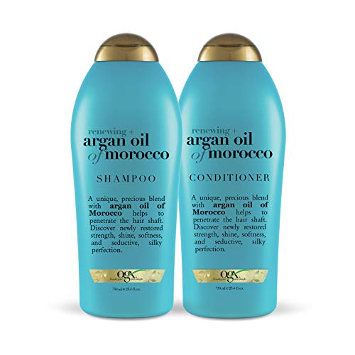 Product Cover OGX Renewing + Argan Oil of Morocco Shampoo & Conditioner, 25.4 Ounce (Set of 2)