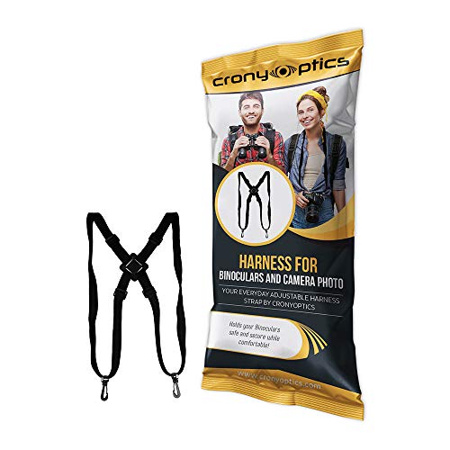 Product Cover Cronyoptics Comfortable Bino Harness - The Binocular Harness Strap is Light-Weight - Easy to Attach and Detach for Binoculars, Cameras and Rangefinders