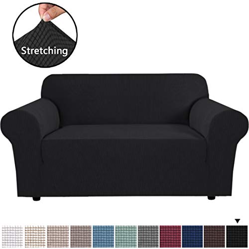 Product Cover H.VERSAILTEX 1 Piece Loveseat Slipcovers Stretch Furniture Cover Lycra Spandex Jacquard Fabric Super Soft, Stretching Skid Resistant Sofa Protector - Loveseat (58