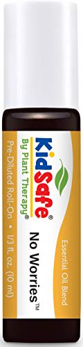 Product Cover Plant Therapy KidSafe No Worries Essential Oil Blend 10 mL (1/3 oz) Pre-Diluted Roll-On 100% Pure, Therapeutic Grade
