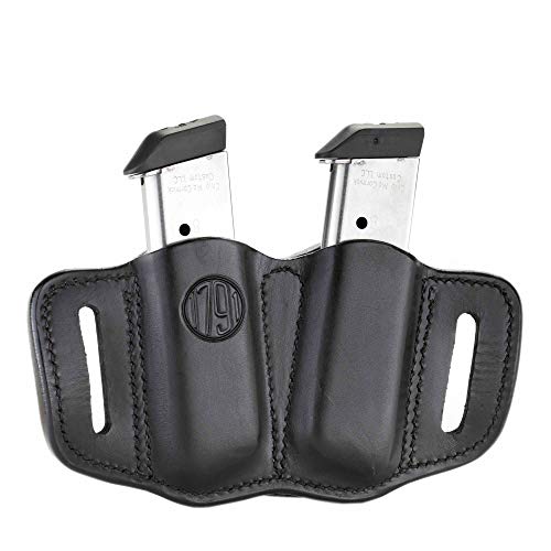 Product Cover 1791 GUNLEATHER 2.1 Mag Holster - Double Mag Pouch for Single Stack Mags, OWB Magazine Pouch for Belts - Classic Brown, Stealth Black, Black & Brown and Signature Brown (Polished Black)