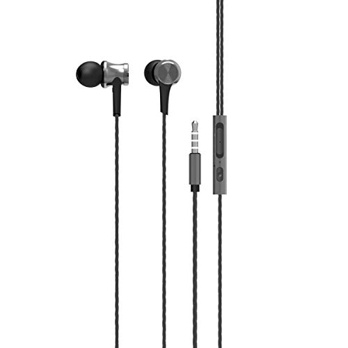 Product Cover Portronics POR-248 Conch 210 in-Ear Wired Earphone, 1.2m Tangle Free Cable, High Bass, Noise Reduction, Superior Grip, 3.5 mm Aux for All Android & iOS Devices (Black)