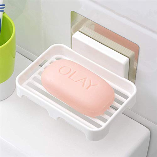 Product Cover EAYIRA Plastic Magic Sticker Series Self-Adhesive Waterproof Kitchen Bathroom Soap Holder (White)
