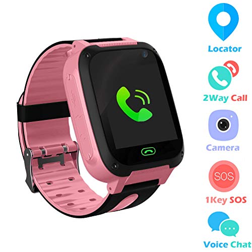 Product Cover Jsbaby Kids Smart Watch Phone smartwatches for Children with LBS/GPStracker sim Card Anti-Lost sos Call Boys and Girls Birthday Compatible Android iOS Touch Screen Voice Chat Remote Camera