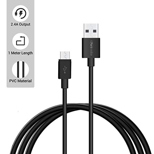 Product Cover Portronics POR-654 Konnect Core 1M Micro USB Cable with Charge & Sync Function (Black)