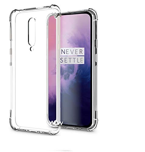 Product Cover WOW Imagine Flexible Shockproof Crystal Clear TPU Back Cover Case Full Protection with Cushioned Edges Clear TPU Back Case Cover for OnePlus 7 Pro 1+7 Pro - Transparent