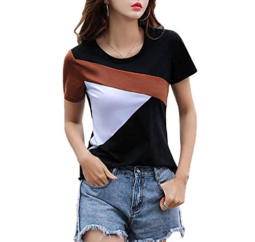 Product Cover FreshTrend Black Brown White Cotton Round Neck Tshirt for Women ...