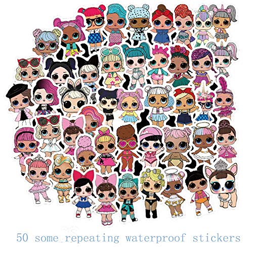 Product Cover 50pcs Surprise! Vinyl Waterproof Stickers for Car, Laptop, Luggage, Skateboard, Motorcycle, Bicycle Decal Graffiti Patches