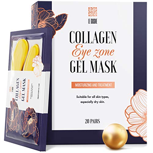 Product Cover Under Eye Patches - 24K Gold Under Eye Mask Anti-Aging Hyaluronic Acid Collagen Under Eye Pads Reducing Dark Circles & Wrinkles Treatment Gel Bags