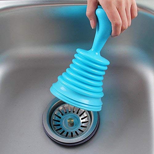 Product Cover Seven Moon Toilet Bathroom Kitchen Drain Sink Plunger Unblocker Dredging Pipe-Cleaner Rubber Household Bathroom Accessories.(Random Color)
