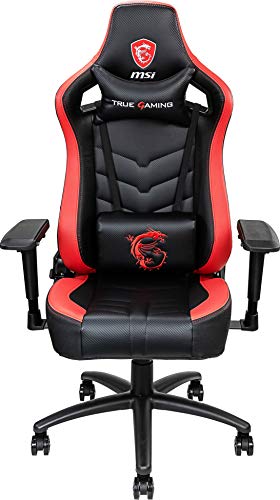 Product Cover MSI MAG CH110 Gaming Chair Ergonomic Office Chair with Steel Frame Support, Breathable Molded Foam, 180-Degree Reclinable, 4D Multi-Adjustable Armrests, Headrest Pillow and Lumbar Cushion Included