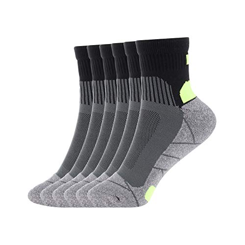 Product Cover Compression Athletic Socks Men Cushion Crew Socks Comfy Performance Socks 6 pairs by Dadita