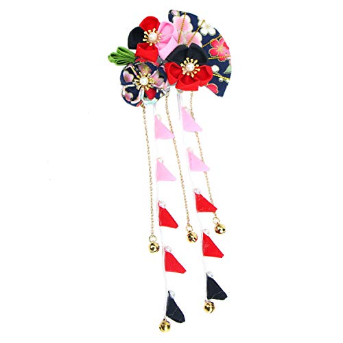 Product Cover Monrocco Japanese Hair Pin Kimono Flower Hair Clip Kanzashi Hair Ornament Tie Band Clip for Womens Girls