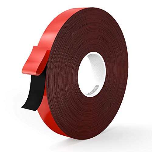 Product Cover LLPT Double Sided Tape Black Acrylic Strong Mounting Tape 1 Inch x 550 Inch Multiple Sizes Available Removable Residue Free Waterproof Outdoor Indoor Adhesive