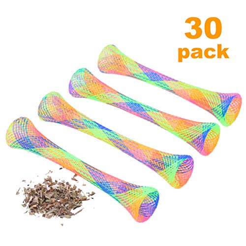 Product Cover YUYUSO 30 Pack Cat Catnip Toys Spring Tube Toy Colorful Fun Pet ActionInteractive Toys