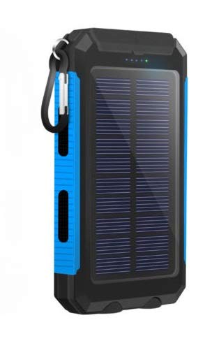 Product Cover 50000mah Solar Power Bank 2 LED 2 USB Battery Charger Waterproof Black & Blue